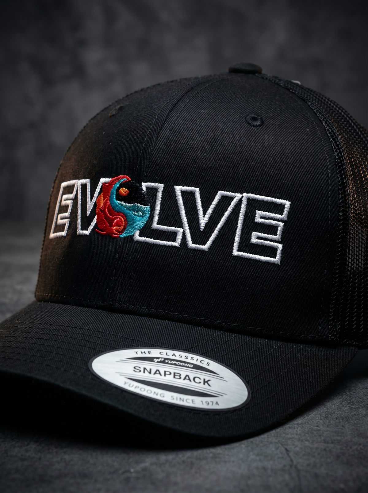 Premium Mesh Trucker Caps: custom design example, Project Print