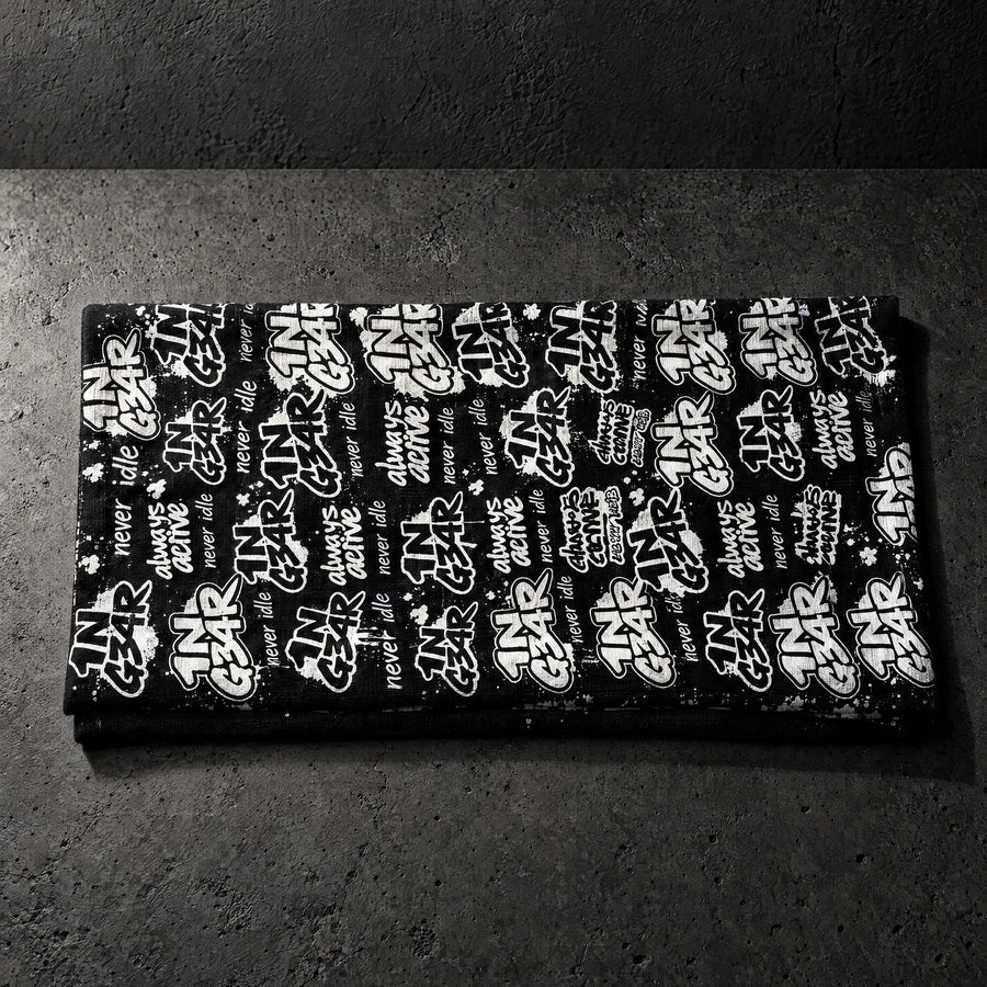 printed snoods on a charcoal studio surface — Projectprint