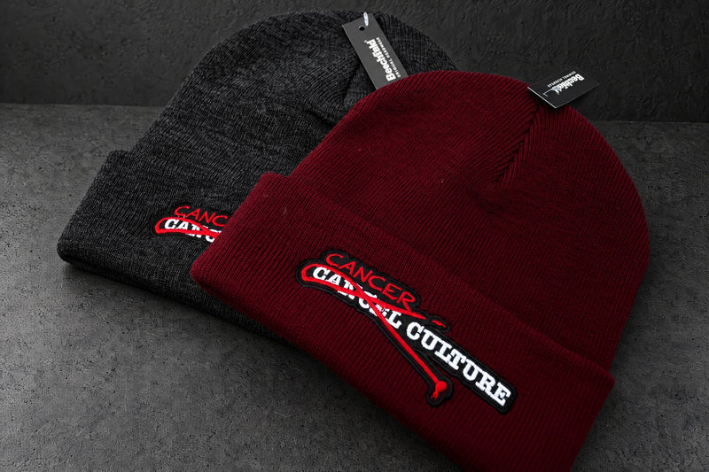 burgundy charcoal cancel culture pair on a charcoal studio surface — Projectprint