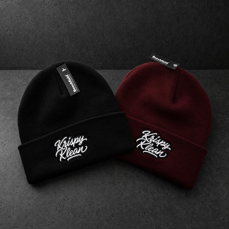 krispy klean black burgundy pair on a charcoal studio surface — Projectprint