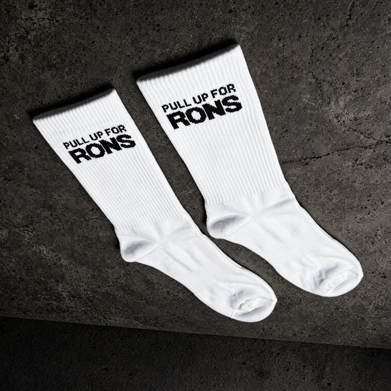 terry socks on a charcoal studio surface — Projectprint