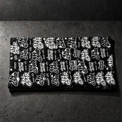 printed snoods on a charcoal studio surface — Projectprint