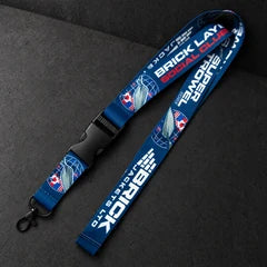 printed lanyards on a charcoal studio surface — Projectprint