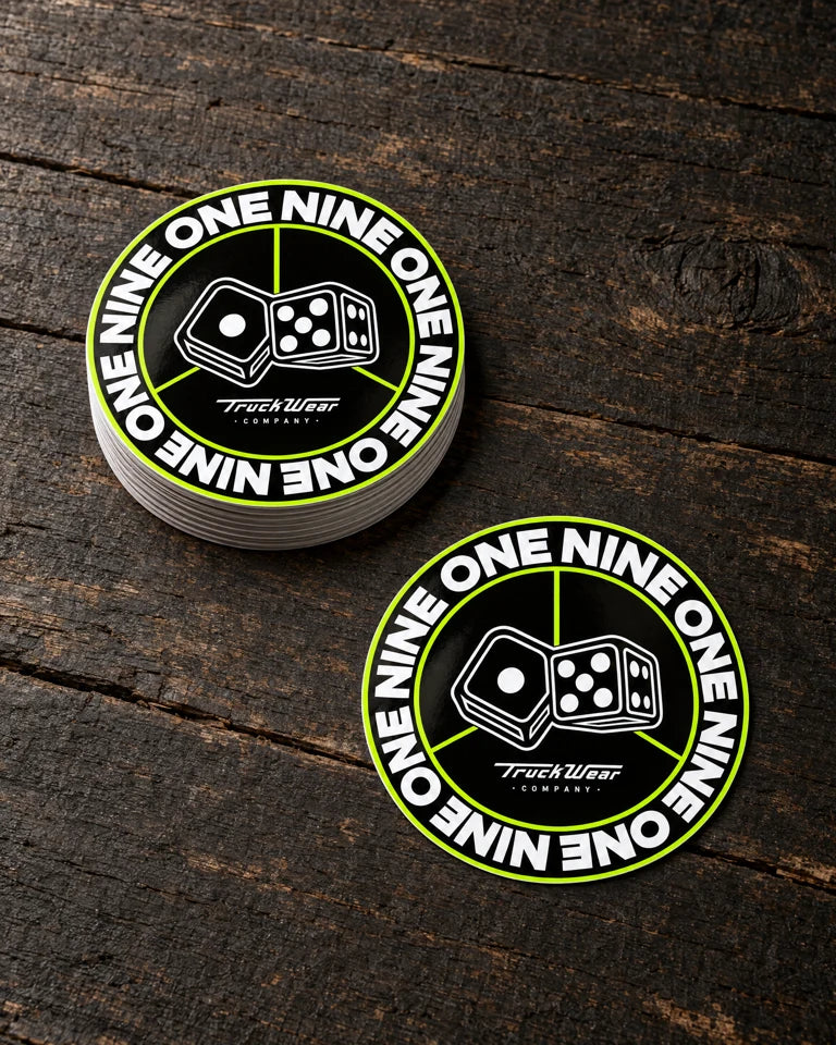 die cut stickers one nine dice stack — Projectprint