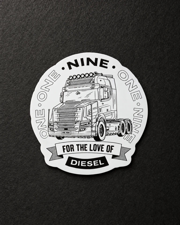 die cut stickers one nine for the love of diesel hero — Projectprint