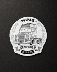 die cut stickers one nine for the love of diesel hero — Projectprint