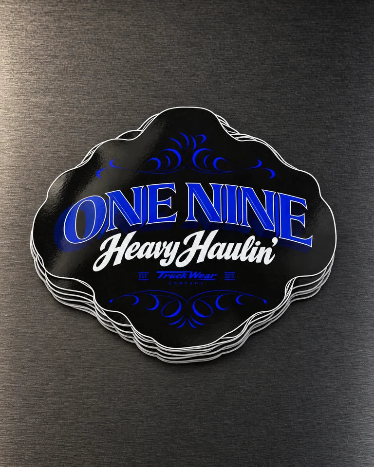 die cut stickers one nine heavy haulin stack — Projectprint