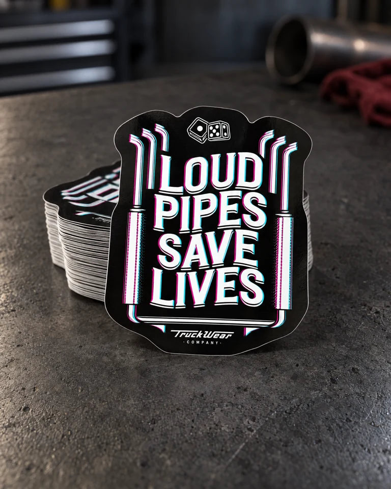 die cut stickers one nine loud pipes stack — Projectprint