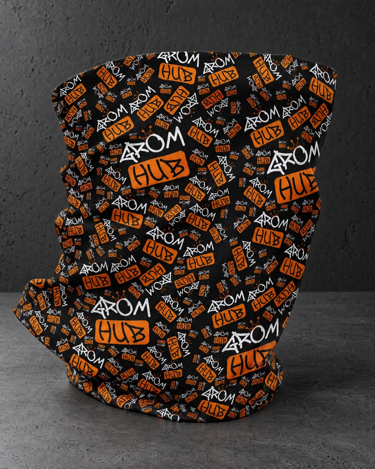 printed snoods on a charcoal studio surface — Projectprint