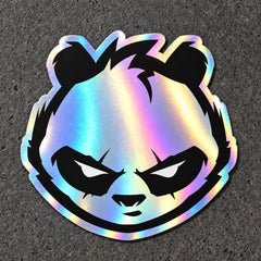 Projectprint holographic die cut sticker — panda, studio product view