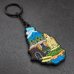 custom soft pvc keyrings on a charcoal studio surface — Projectprint