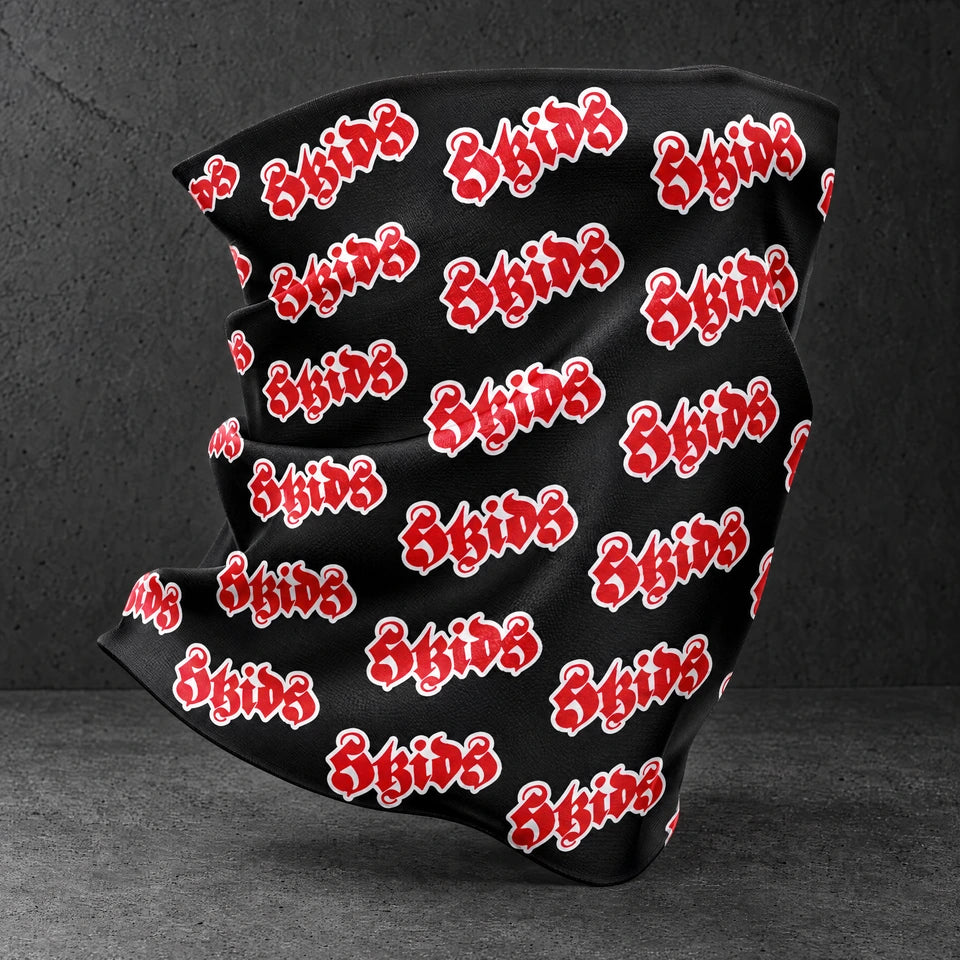 printed snoods on a charcoal studio surface — Projectprint